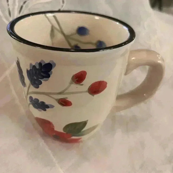 Pfaltzgraff Scarlett Coffee Mug  Poppies And‎ Lavendar - Picture 1 of 9